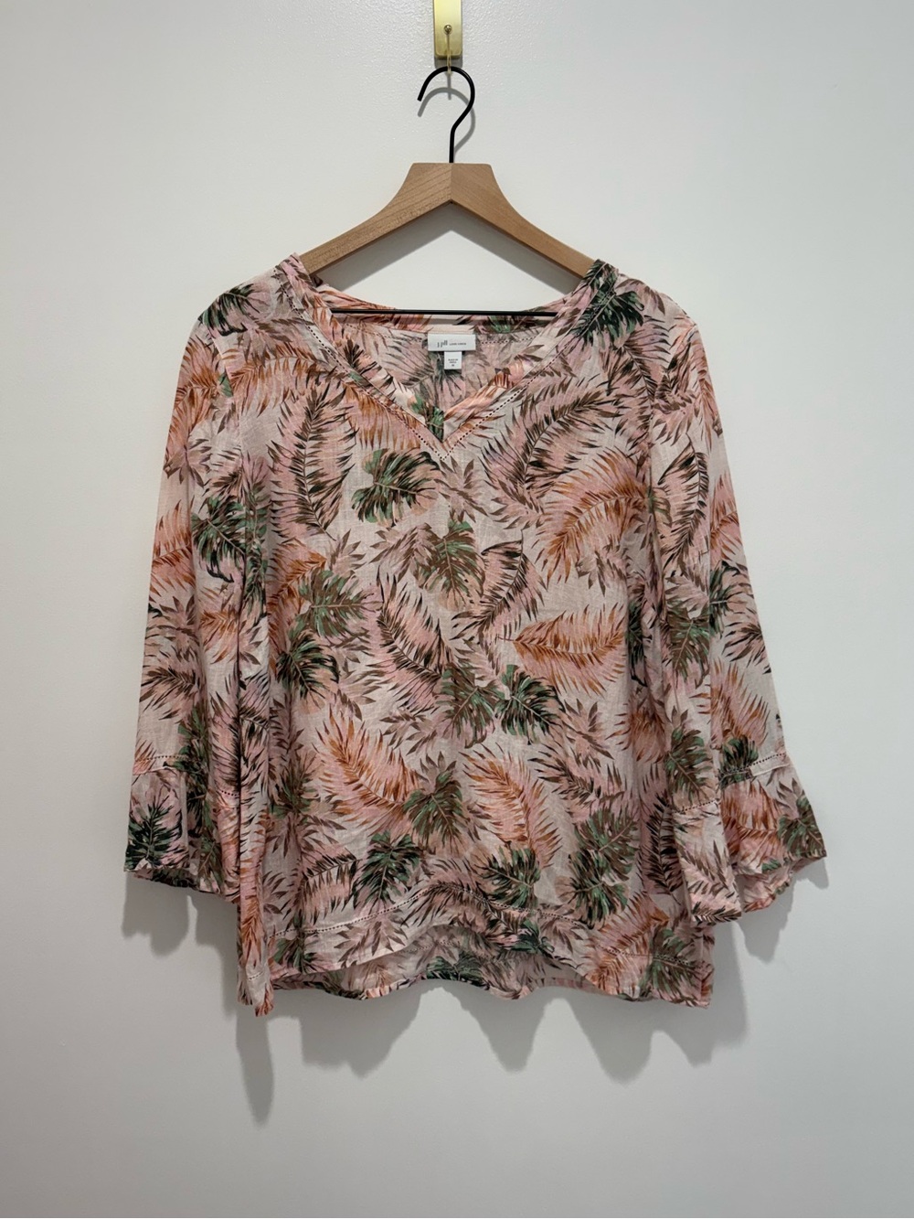 J.Jill Love Linen V-Neck Women’s Top